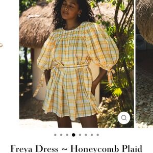 Freya dress honeycomb plaid daughters of India